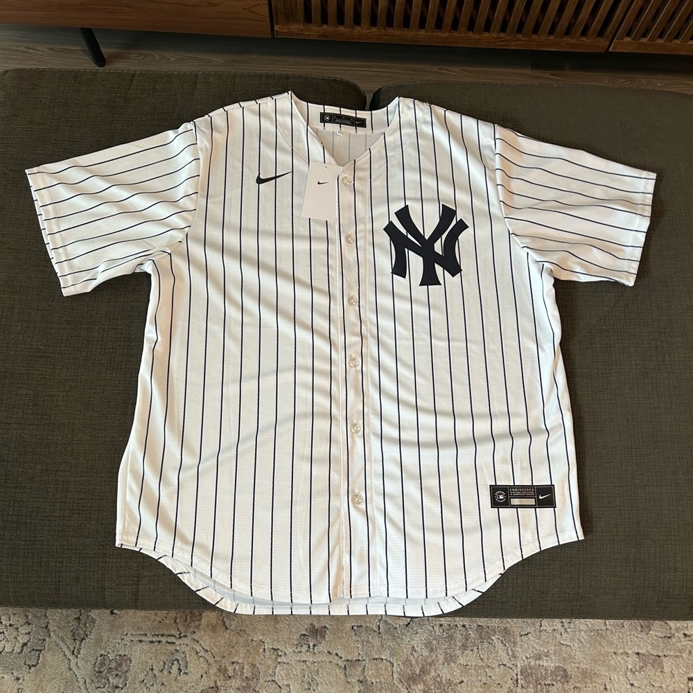 Nike Authentic NY New York Yankees MLB Baseball Pinstripe Jersey Men’s Sz: XL